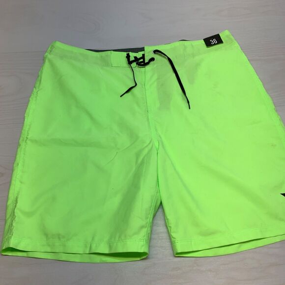 HURLEY Board Shorts Mens 36 Waist Lime Green - Picture 1 of 11